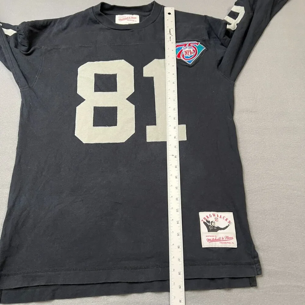 Mitchell & Ness Throwback Jersey Men's Large Black Tim Brown #81 Oakland Raiders